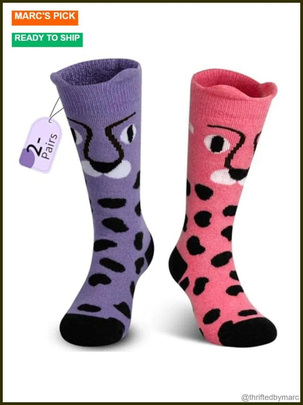 Kids Wool Ski Socks 2 Pairs Over the Calf Snowboard Thermal